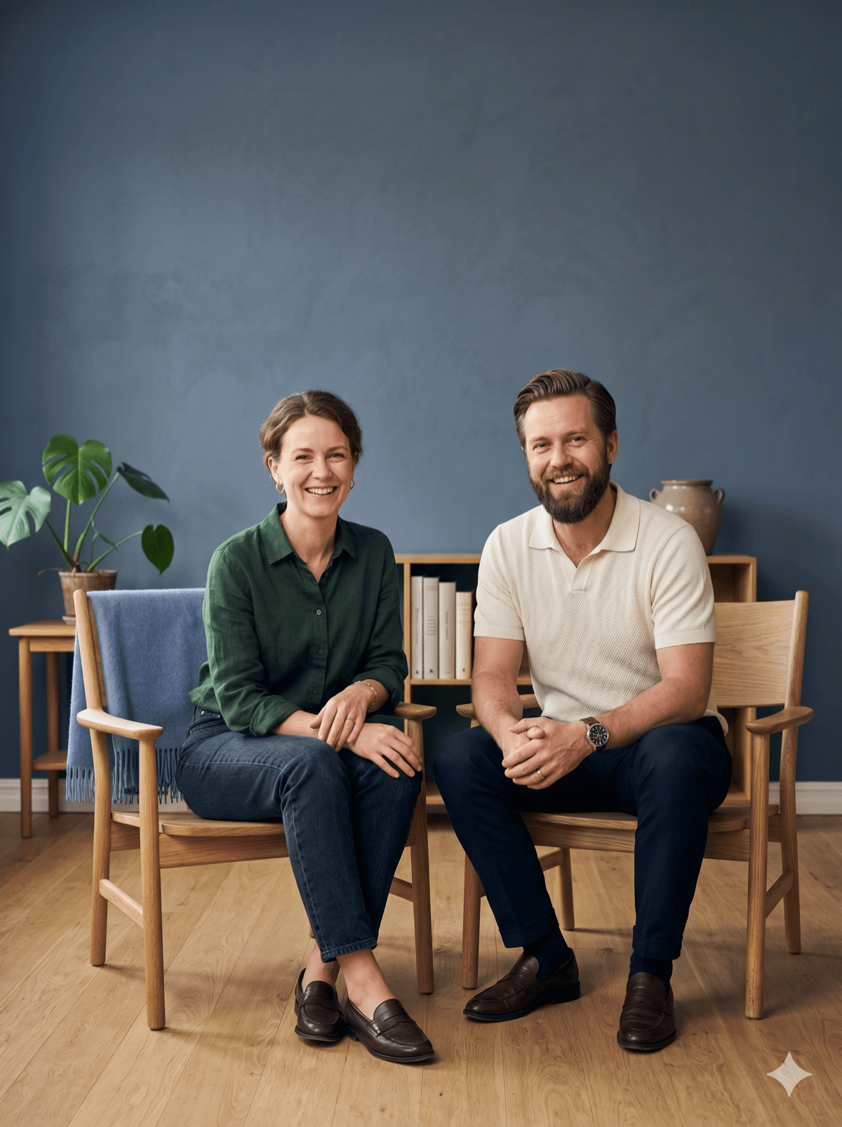 To gründere hos Goji Studios, et innovasjonsstudio i Oslo